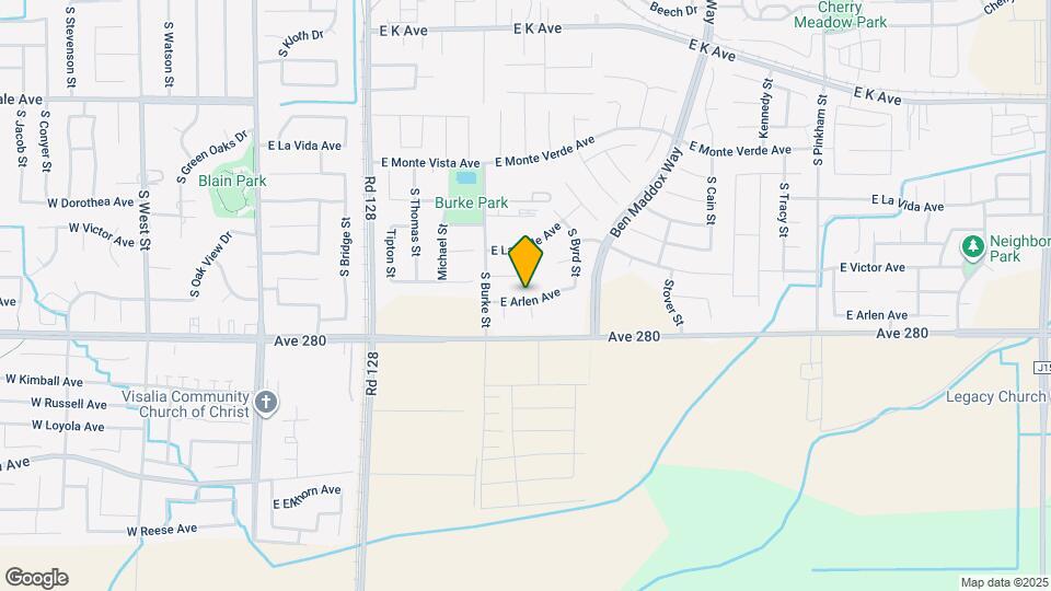 1008 E Arlen Ave Map and Location Details