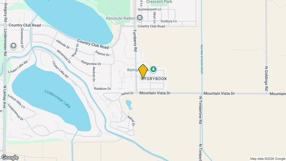 Beautiful 4 Bed 3 Bath House in Northeast Fort Collins! Map and Location Details