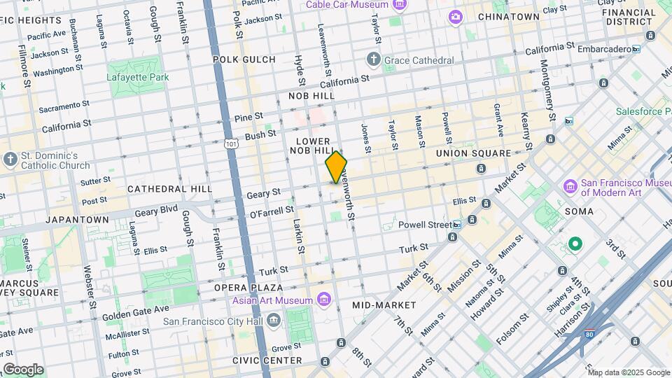 735 Geary St Mapa y Detalles de la Ubicación