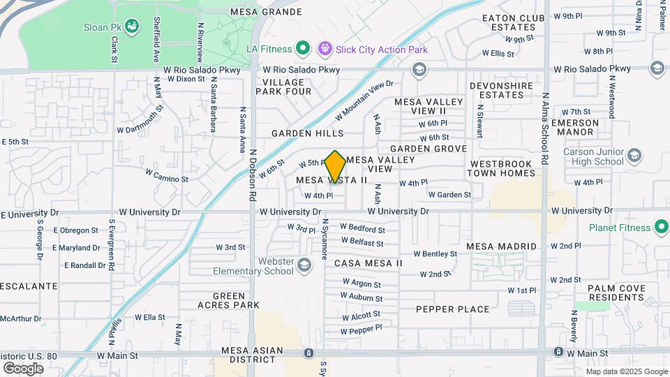 443 N Sycamore Map and Location Details