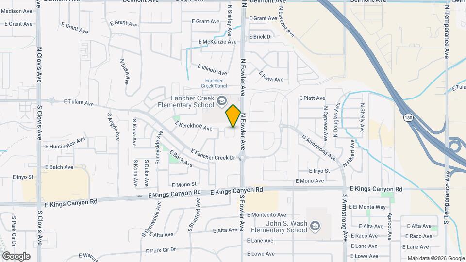 5990 E Kerckhoff Ave Map and Location Details