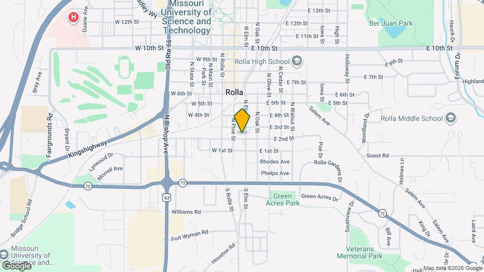 201 N Elm St Map and Location Details