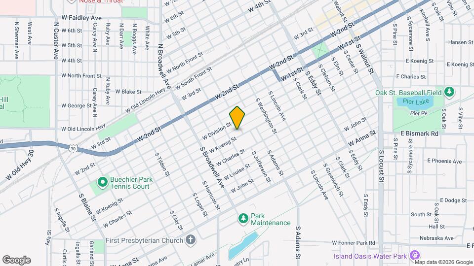 1408 W Koenig St Map and Location Details