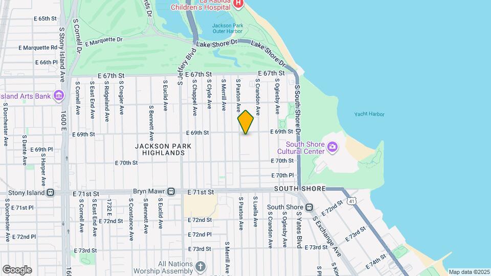6901 S Paxton Ave Map and Location Details