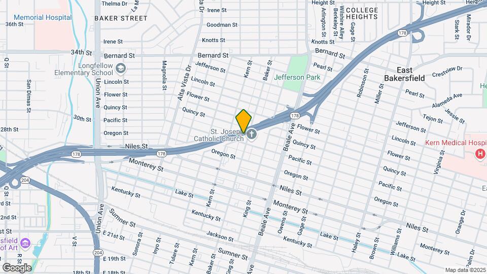 1502 Baker St, Unit #C UPSTAIRS Mapa y Detalles de la Ubicación