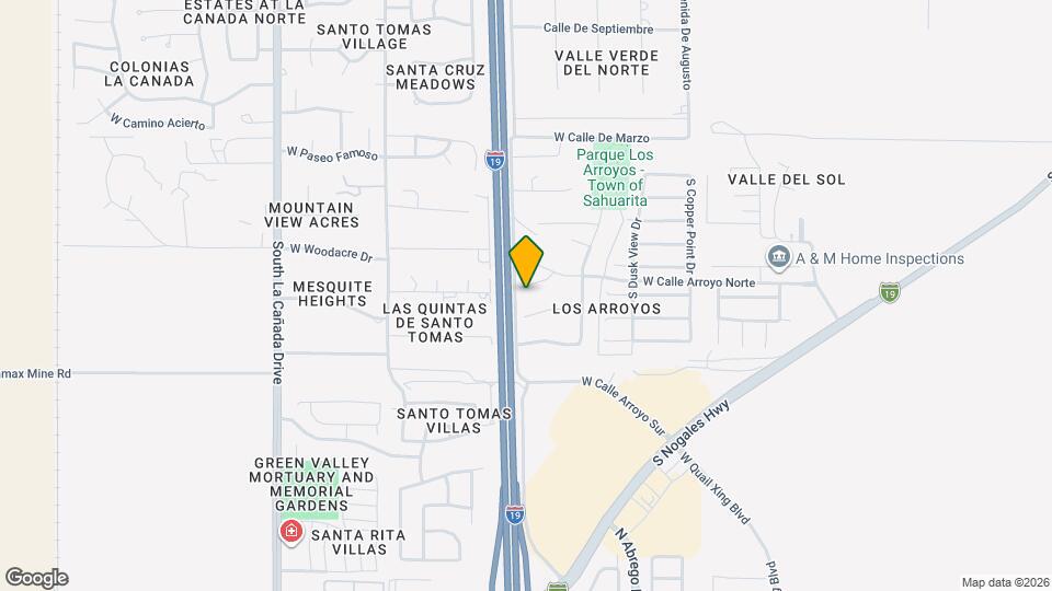 935 W Placita Canalito Map and Location Details