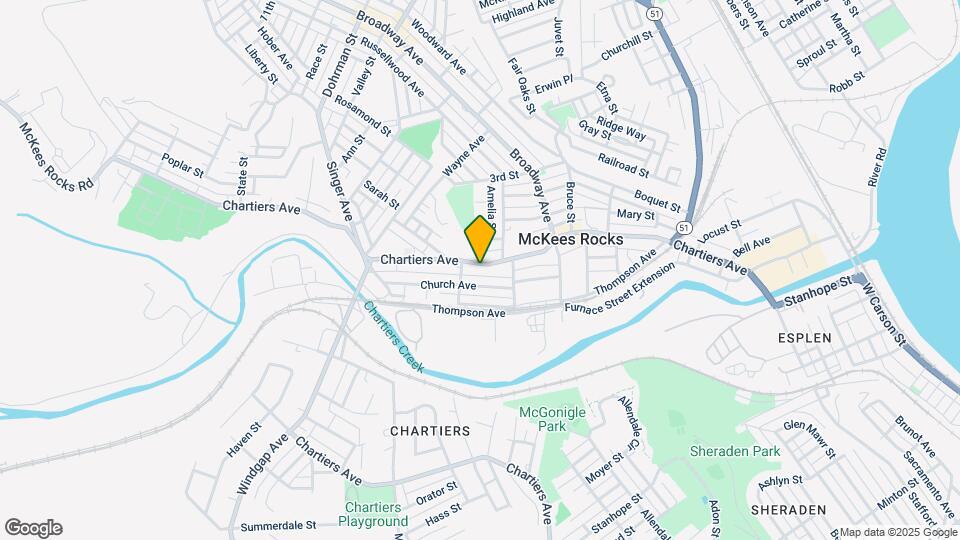 1129 Chartiers Ave Map and Location Details