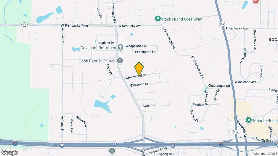 1203 Greenwood Dr Map and Location Details