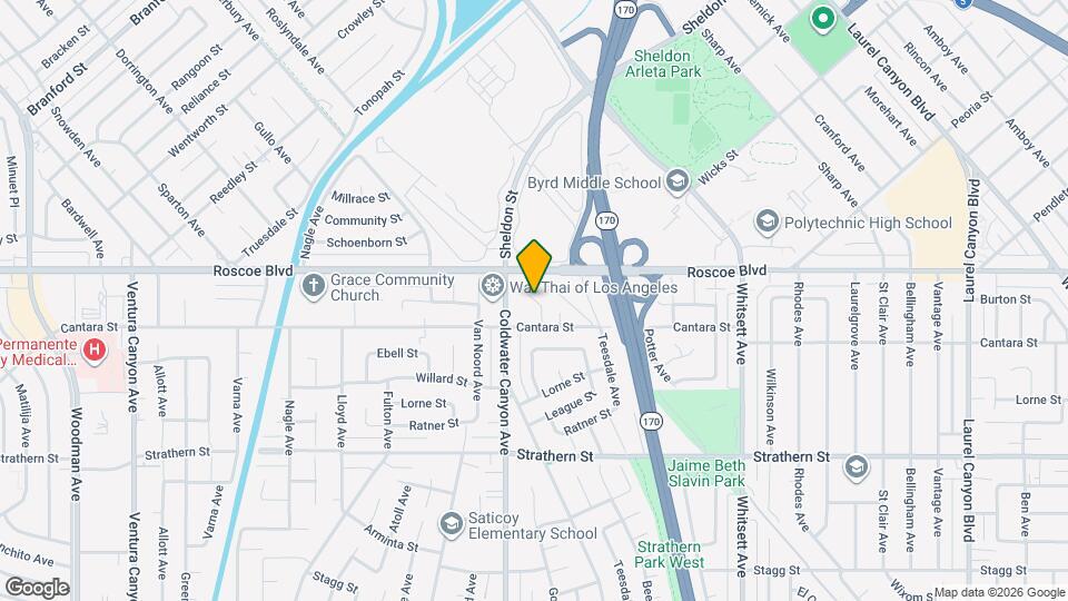 8235 Alcove Ave Map and Location Details