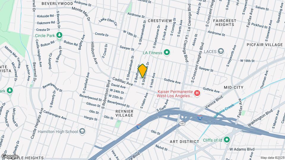 2019-2021 S Sherbourne Dr Map and Location Details