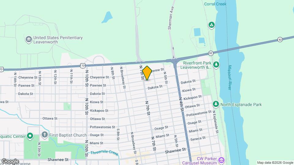 625 Pawnee St Map and Location Details