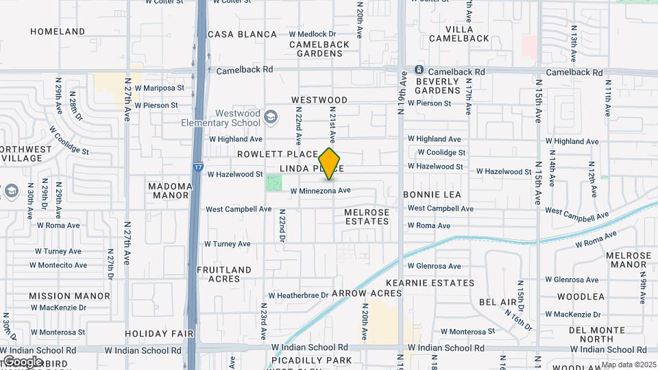 2102 W Minnezona Ave Map and Location Details