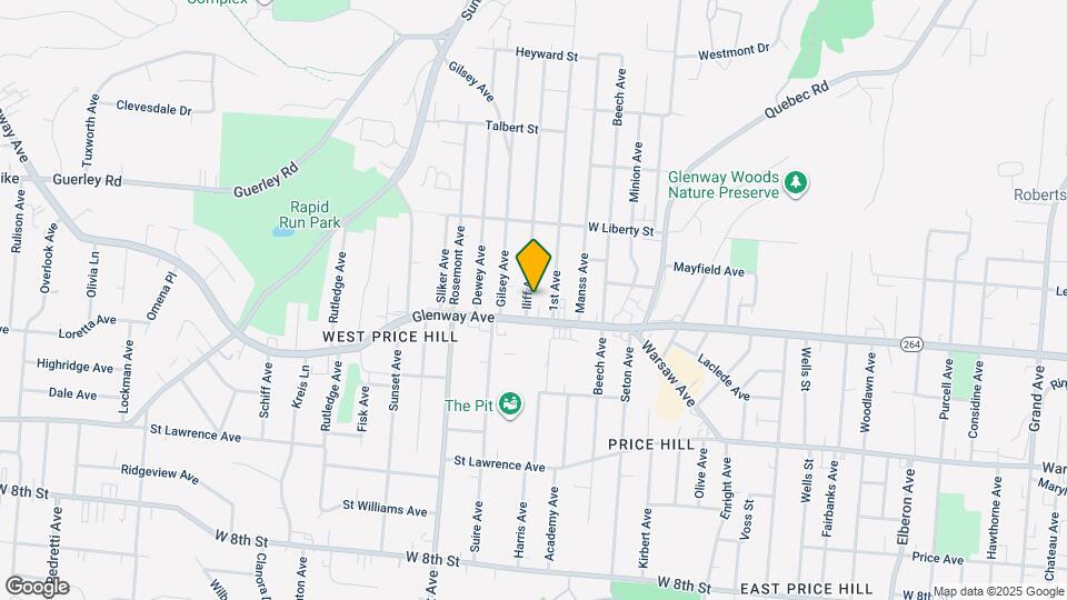 1214 Iliff Ave Map and Location Details