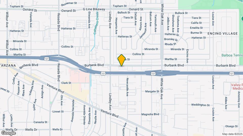 18026 Burbank Blvd Map and Location Details