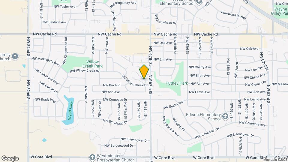 6806 NW Willow Springs Dr Map and Location Details