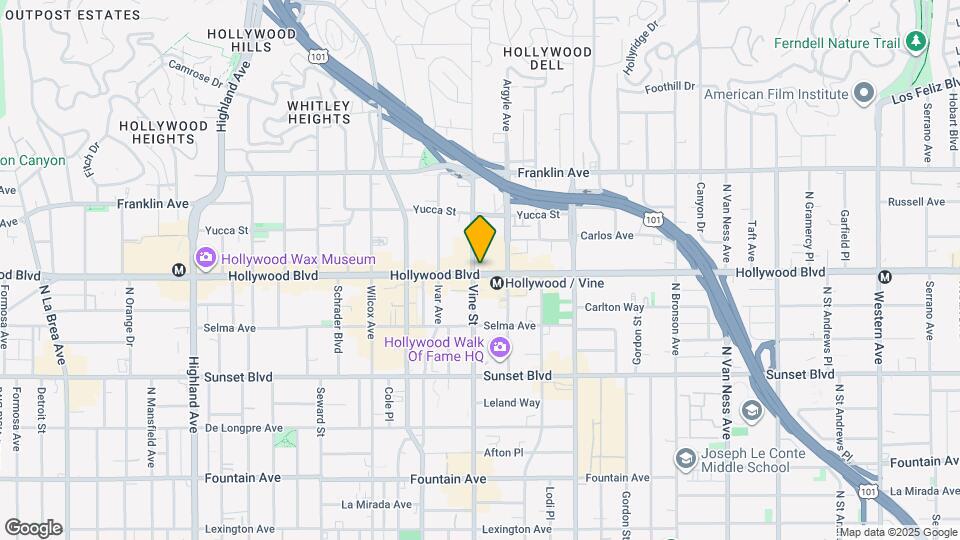 6253 Hollywood Blvd, Unit 701 Map and Location Details