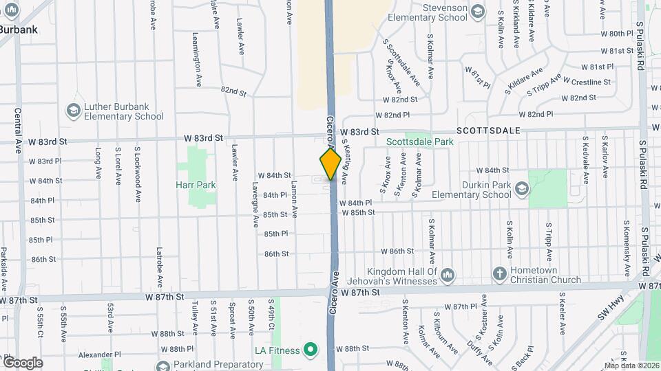 8408 S Lorel Ave Map and Location Details