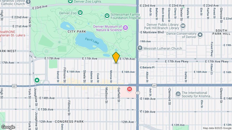 1651 Garfield St Map and Location Details