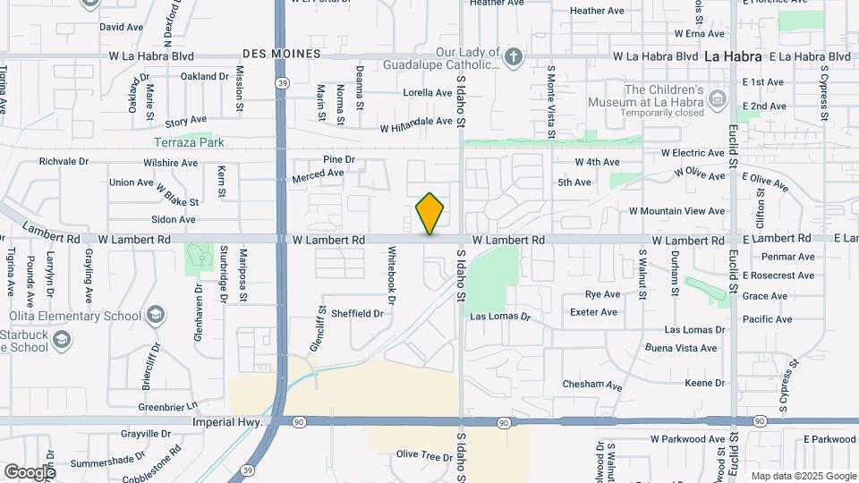 1350 W Lambert Rd Map and Location Details