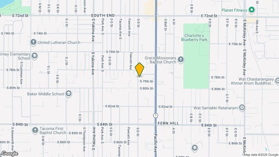 7861 S D St Map and Location Details