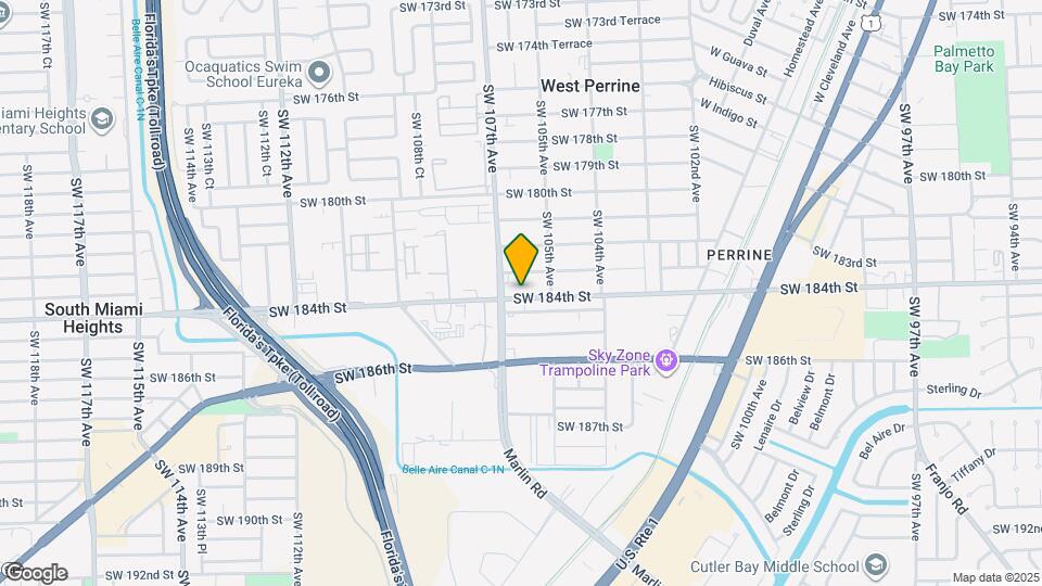 10601 SW 184th St Map and Location Details