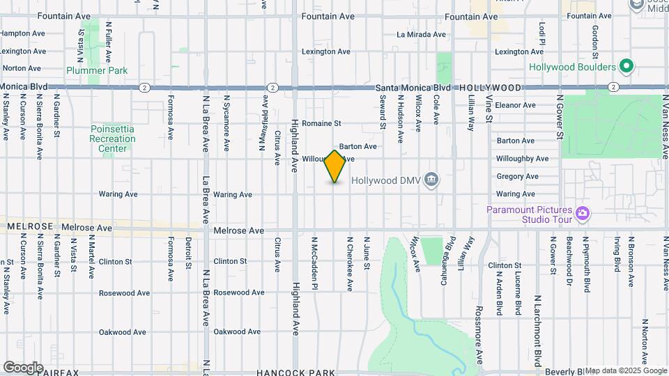 802 N Las Palmas Ave Map and Location Details
