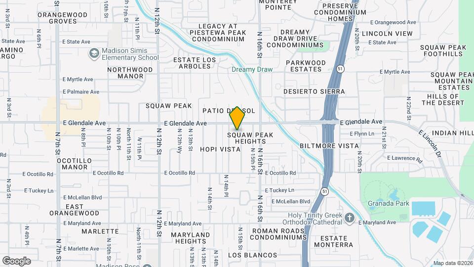 6836 N 15th St, Unit Triplex Map and Location Details