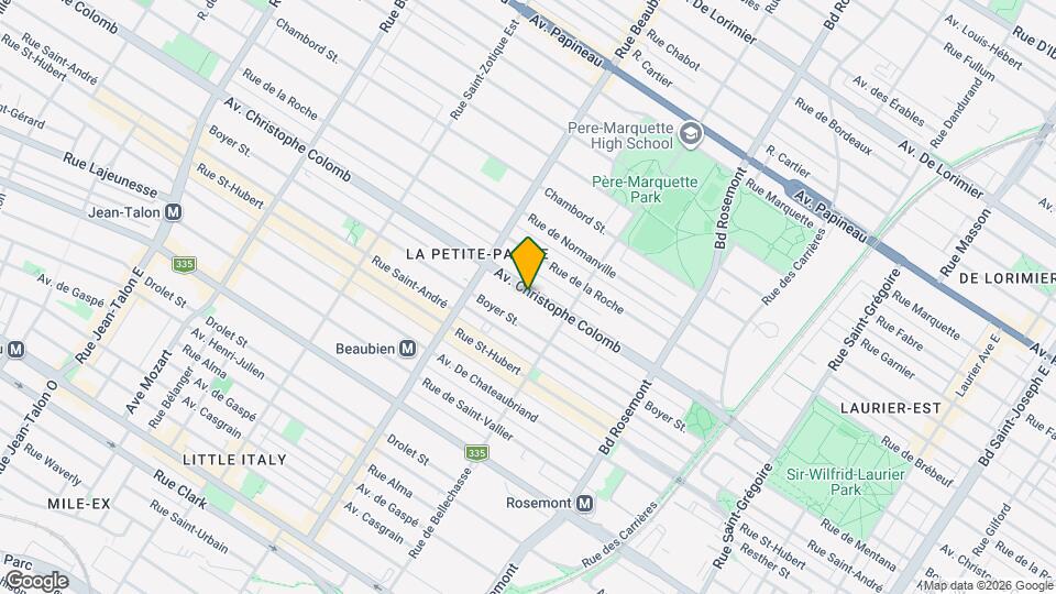6296 Christophe-Colomb Av Map and Location Details