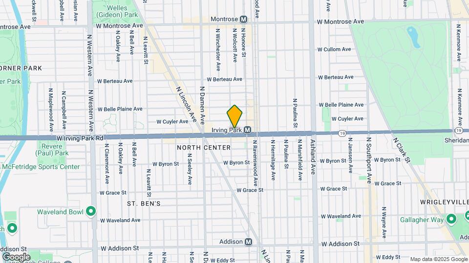 1844 W Irving Park Rd Map and Location Details