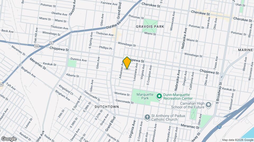 3437 Keokuk St Map and Location Details