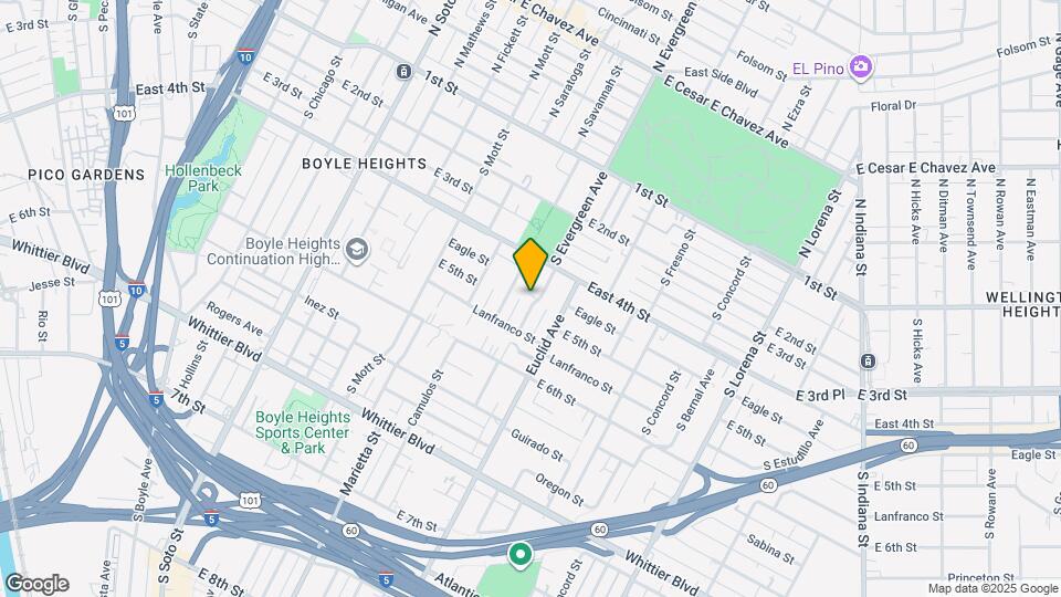 439 S Evergreen Ave Map and Location Details