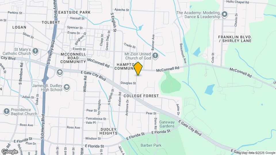 1107 Moody St Map and Location Details