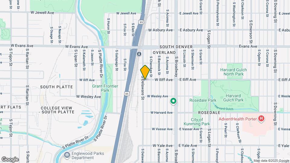 2302 S Delaware St Map and Location Details