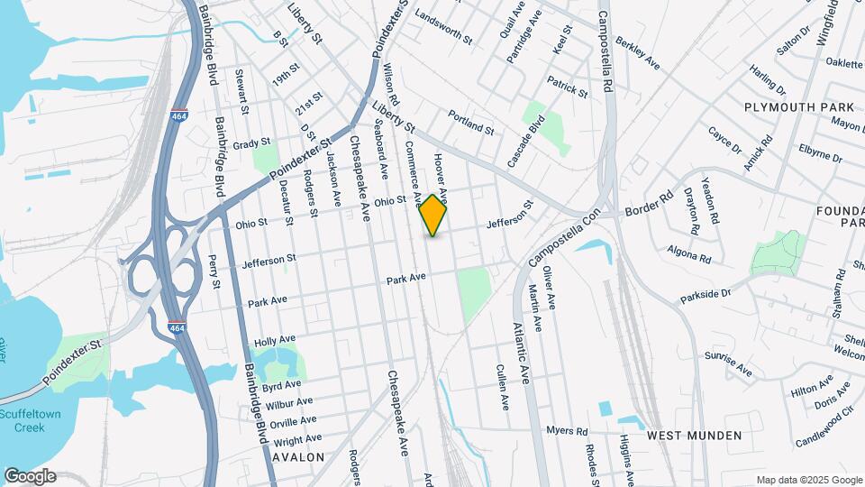 1307 Commerce Ave Map and Location Details