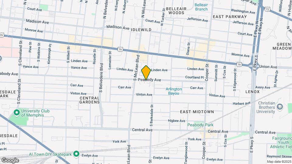 1885 Peabody Ave Mapa y Detalles de la Ubicación