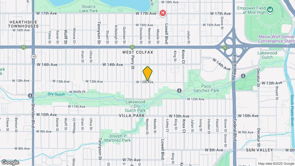 3830 W 13th Ave Map and Location Details