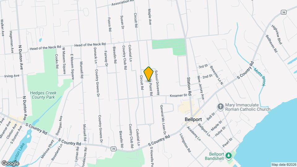 58 N Howells Point Rd Map and Location Details