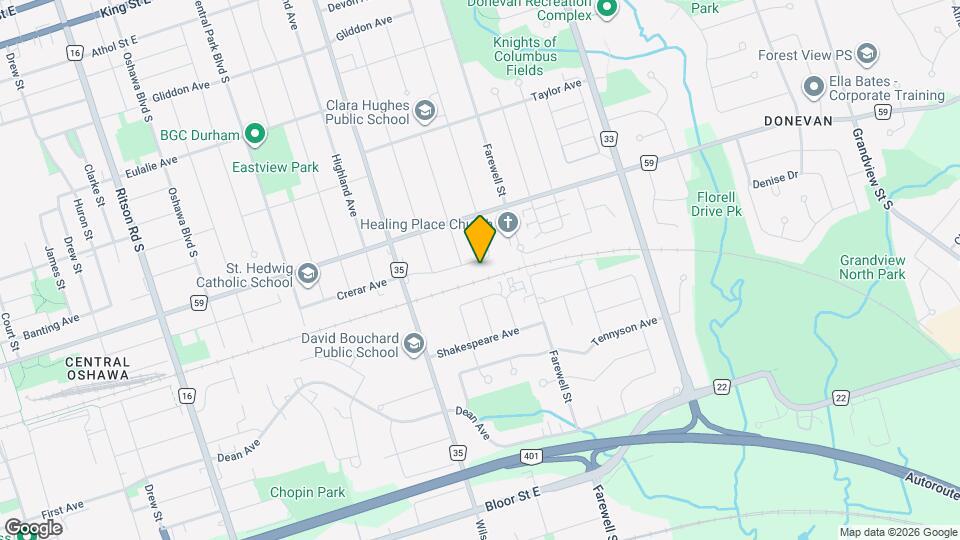 631 Crerar Ave Map and Location Details