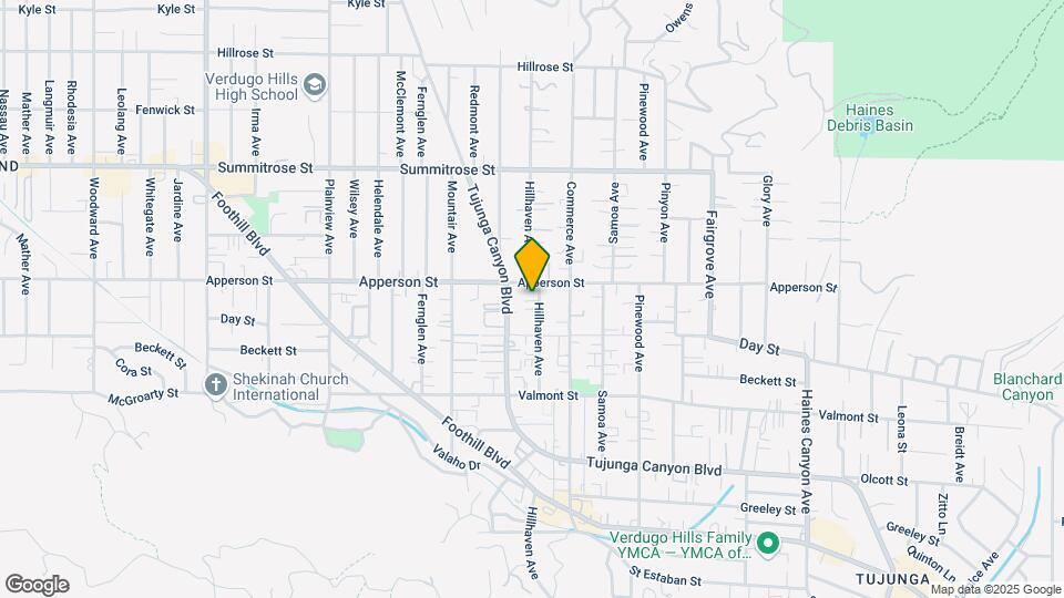 10243 Hillhaven Ave Mapa y Detalles de la Ubicación