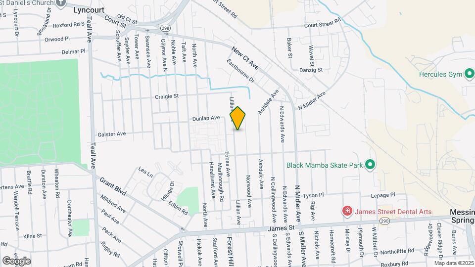 444 Lillian Ave Map and Location Details