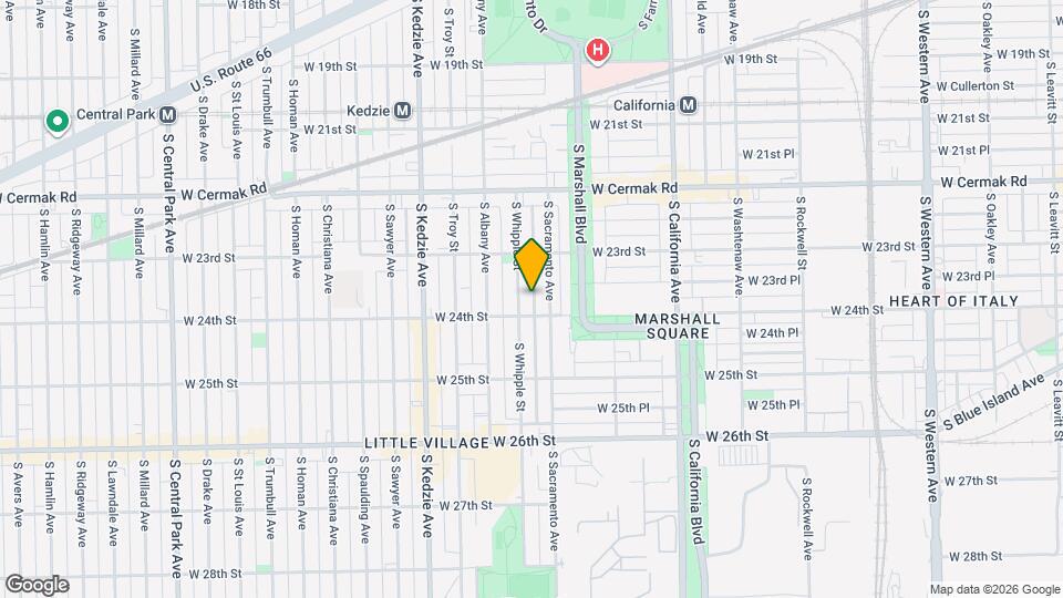 2345 S Whipple St Map and Location Details