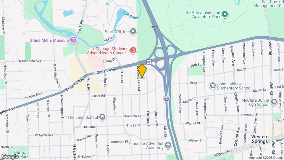 741 N County Line Rd Map and Location Details