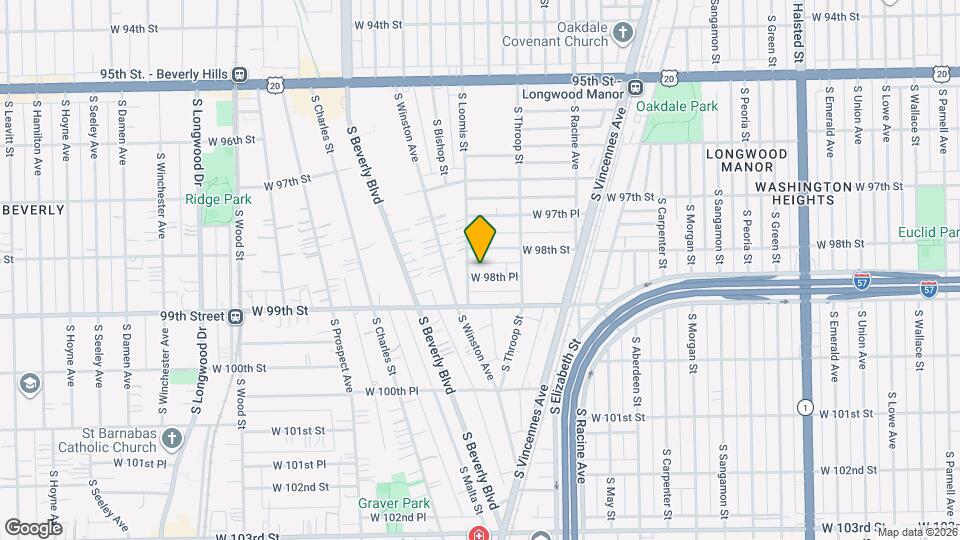 1344 W 98th Pl Map and Location Details