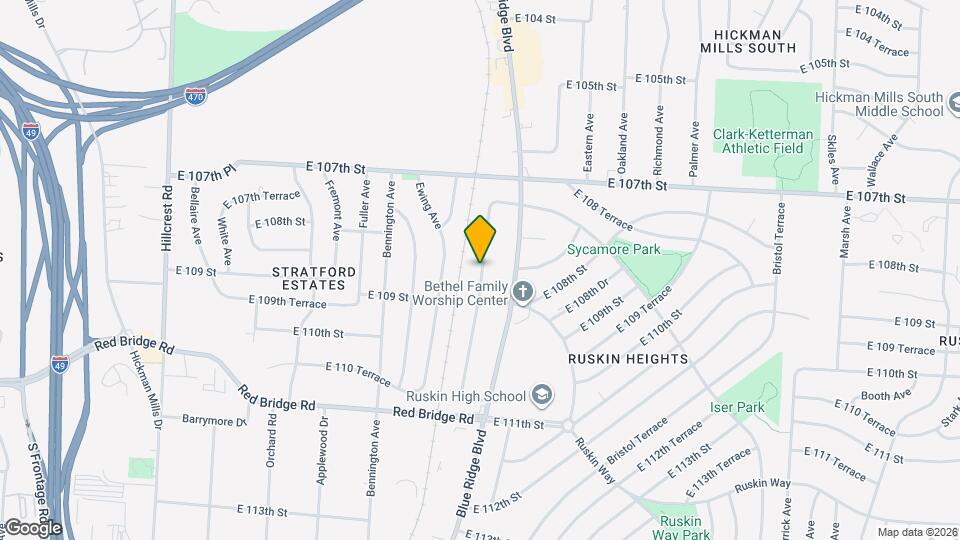 10738 Cambridge Ave Map and Location Details