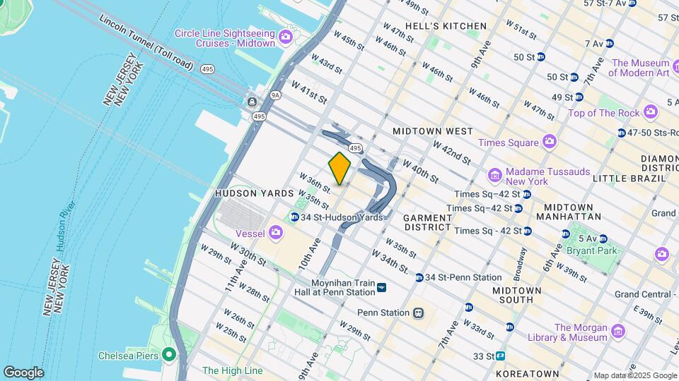 515 W 36th St. Map and Location Details