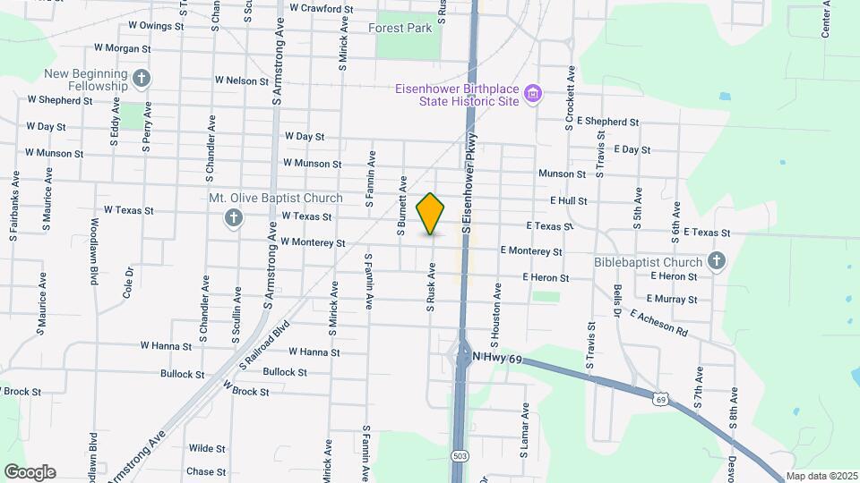 1115 S Rusk Ave Map and Location Details
