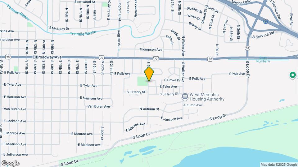 2500 E Tyler Ave Map and Location Details