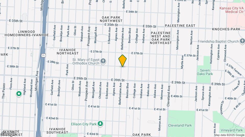 3805 Bellefontaine Ave Map and Location Details