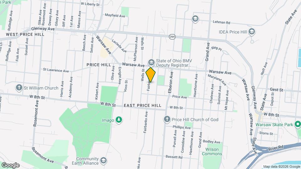 928 Fairbanks Ave Map and Location Details