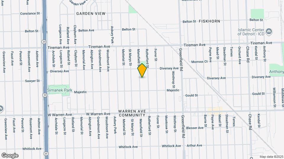 7480 Mansfield St Map and Location Details